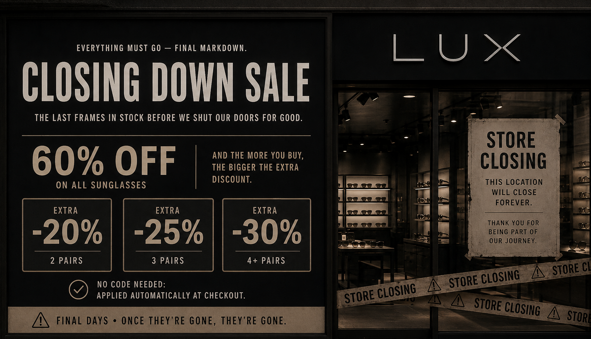 Closing Down Sale